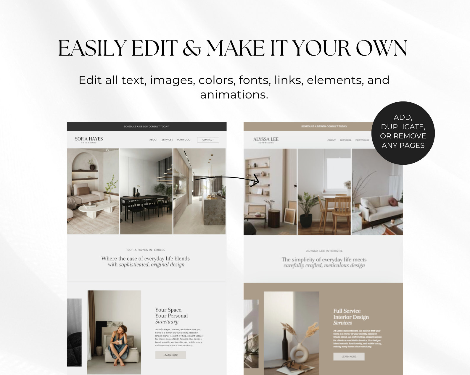 Interior Design Website Template | Interior Designer Portfolio ...