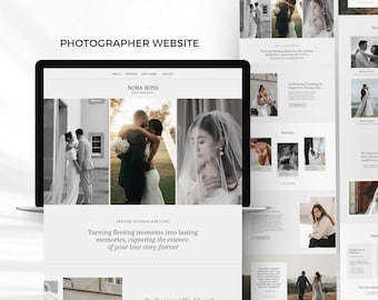 Fotograf Website Vorlage, Fotografie Canva Website | Hochzeitsfotograf Website, Fotografie Portfolio | Canva Landingpage