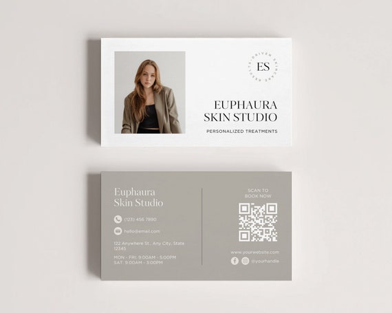 Esthetician Business Card Template | Canva | Skincare