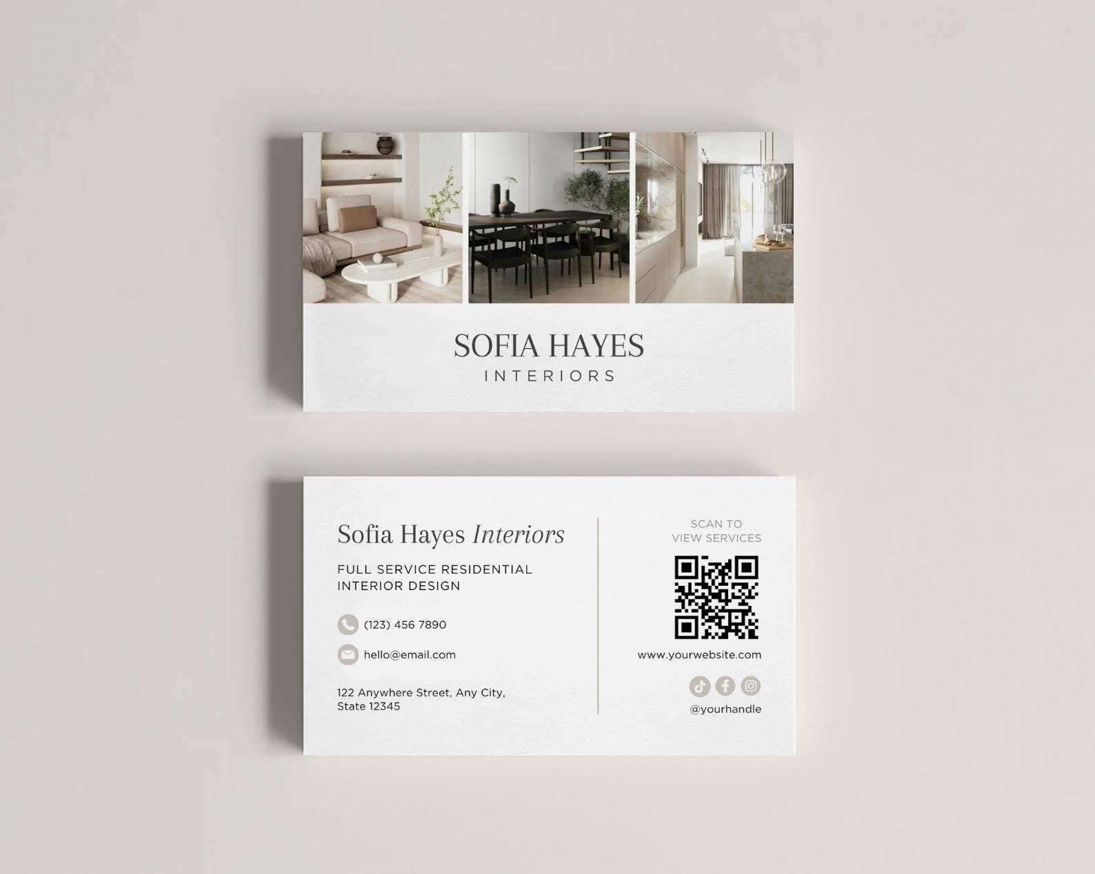 Interior Design Business Card Template Canva Interior Designer Il Rn1s
