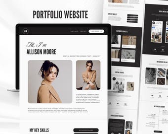 Portfolio Website Template | Marketing Portfolio, Social Media Manager | Canva Portfolio, Digital Marketing Manager, Project Manager