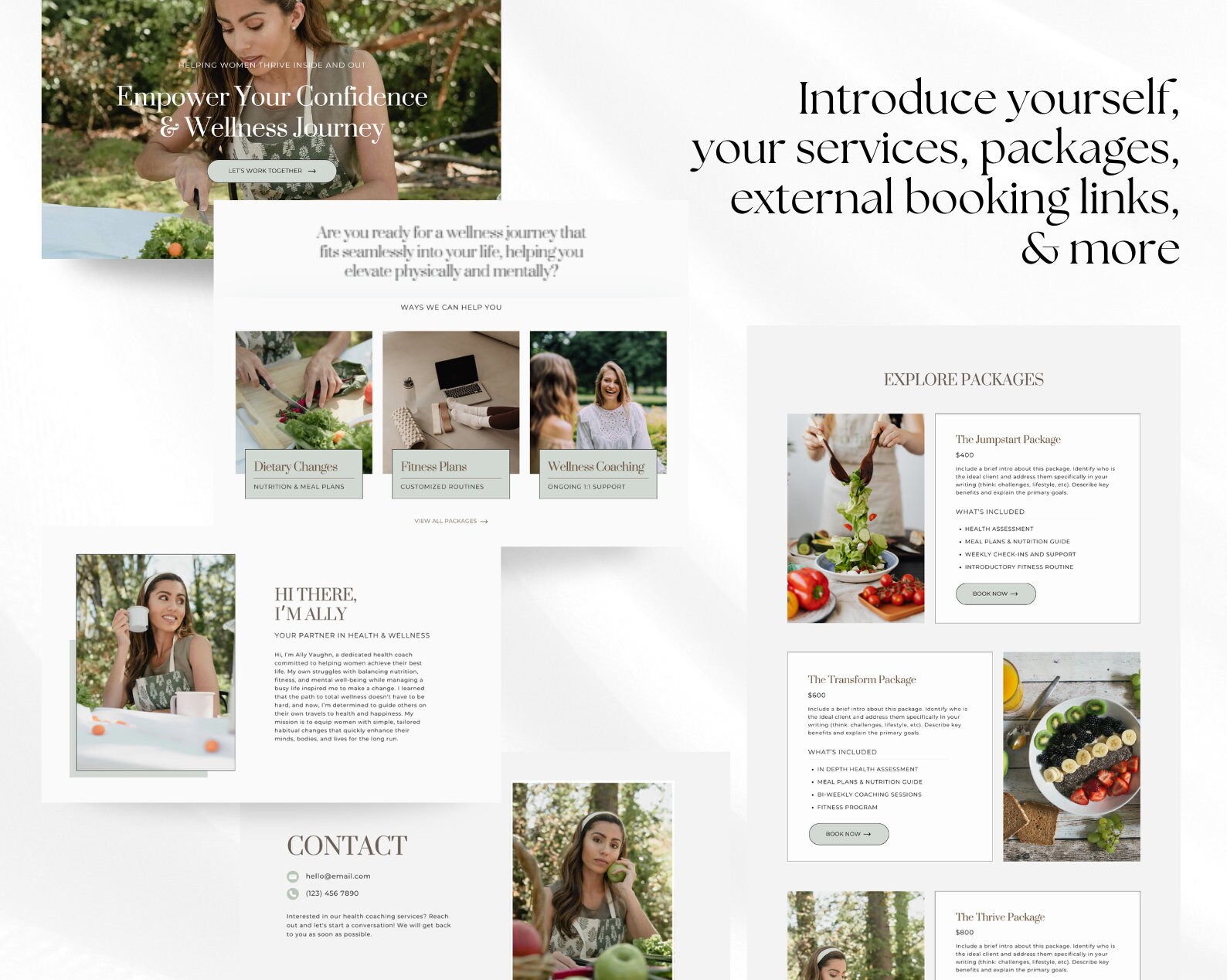 Health Coach Canva Website Template Wellness Coach Website Nutrition ...