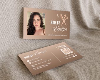 Hair Business Card Template | Editable Hair Stylist Beauty Salon Card | Luxury Hair Dresser, Braid Stylists, Wig Business