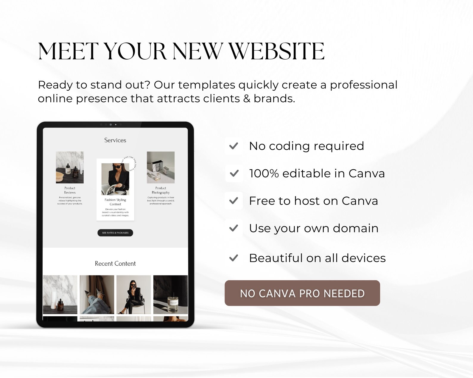 UGC Portfolio Website Template | UGC Portfolio Template Canva | Ugc ...
