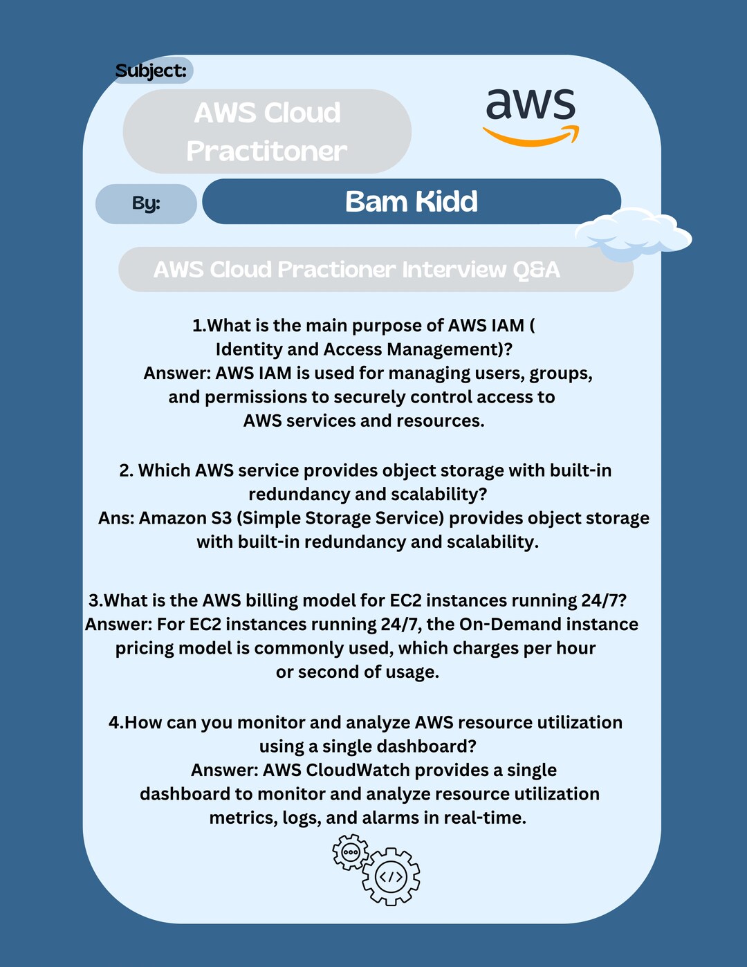 Aws cloud practitioner study guide exam prep etsy