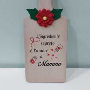 Festa della mamma - tagliere di legno personalizzato