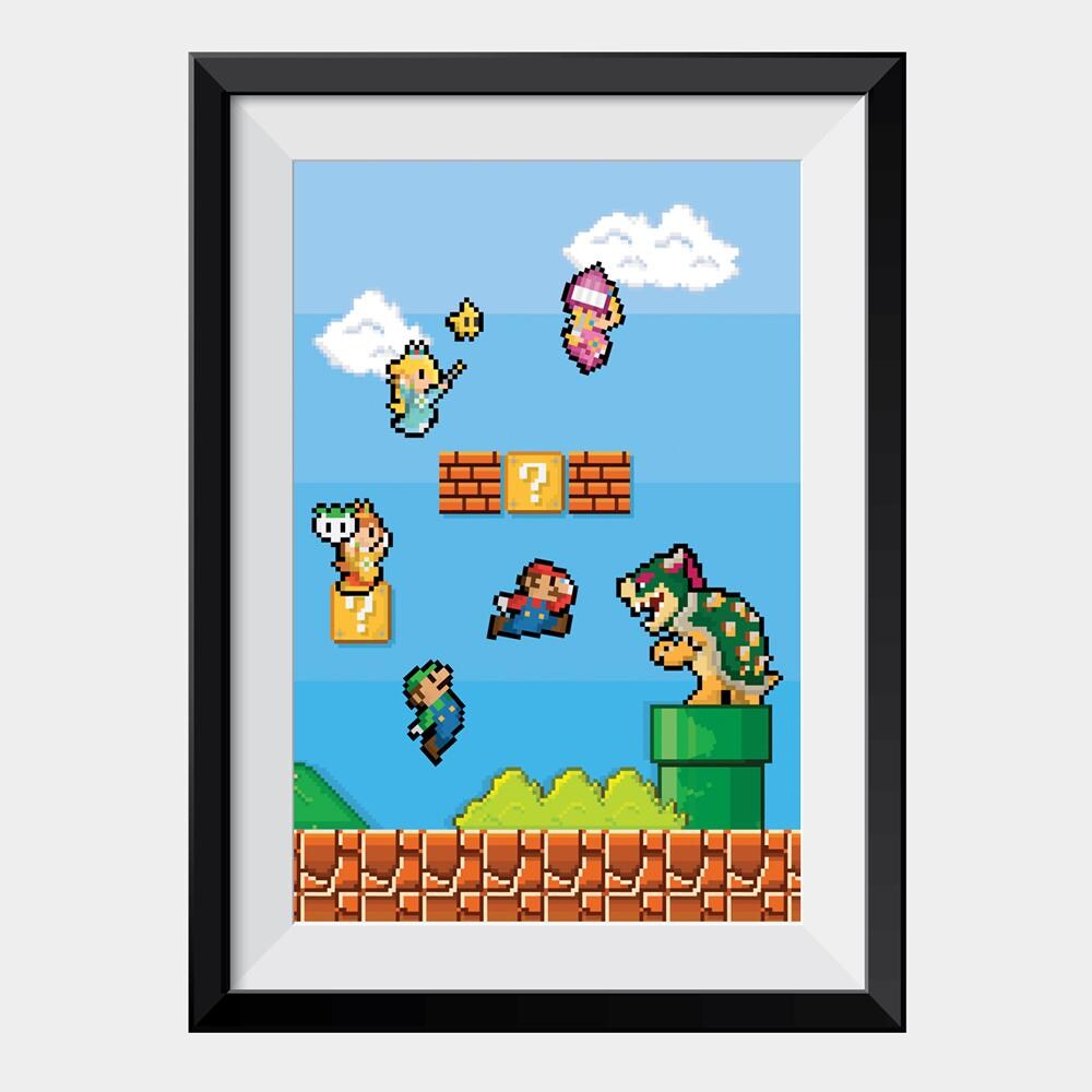 Super Mario Bros. Pixel Art Print: Retro Video Game Fan Art (A5) - Etsy UK