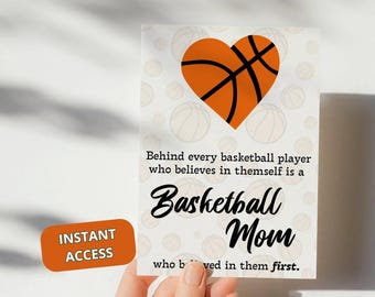 Basketpresent till mamma Födelsedagskortsmall Canva-design Digital nedladdning Utskrivbar Mors dag-present till basket Presentkort för seniorer