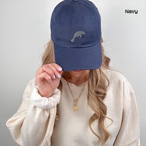 embroidered, manatee hat women, women baseball dad, dad cap animal, animal design, design wildlife, wildlife headwear, adjustable strap, sea accessory, accessory ocean, ocean lover marine, marine gift summer, baseball cap