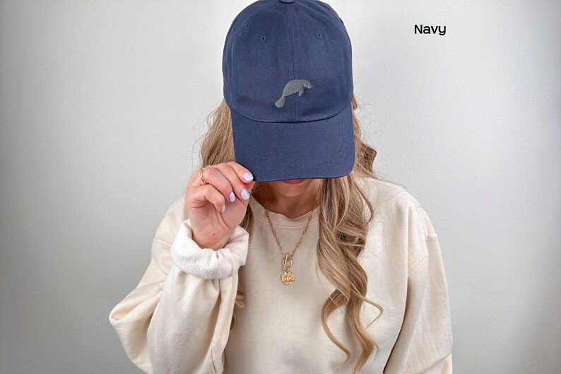embroidered, manatee hat women, women baseball dad, dad cap animal, animal design, design wildlife, wildlife headwear, adjustable strap, sea accessory, accessory ocean, ocean lover marine, marine gift summer, baseball cap