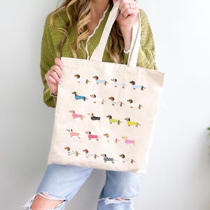 Canvas Tote Bag Gift Dog Mom Tote Bag for Women