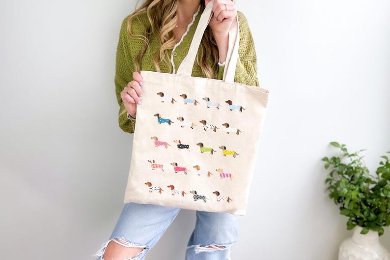 Canvas Tote Bag Gift Dog Mom Tote Bag for Women