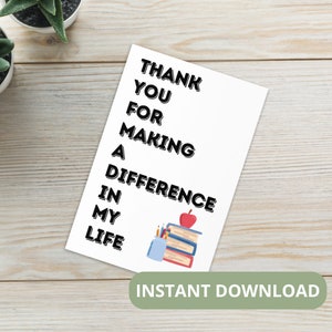 Personalisierte Lehrer Wertschätzung Karte Lehrer Geschenk für Lehrer Woche Geschenke für den besten Lehrer Geschenk für Geburtstagsgeschenk für Lehrer Wertschätzung
