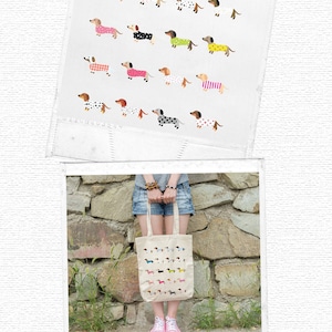 Dachshund Tote Bag Dog Tote Bag Canvas Tote Bag Gift Dog Mom Tote Bag for Women Tote Bag Dachshund Lover Gift for Dog Lovers Wiener Dog Gift