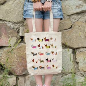 Dog Mom Gift Tote Bag Canvas Dog Print