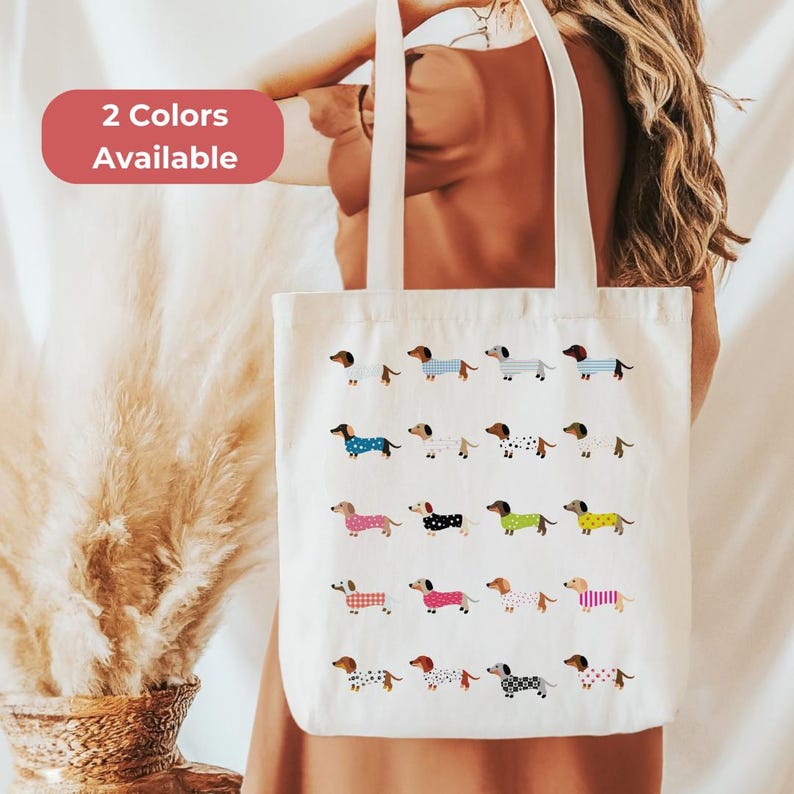 Dachshund Tote Bag Dog Tote Bag Canvas