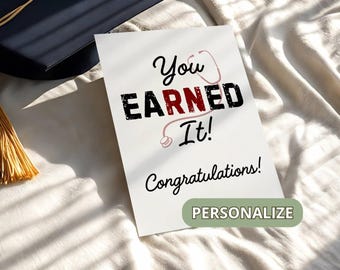 Digital nedladdning, utskrivbar examenskort för sjuksköterska, gratulationskort för sjuksköterskestudent, uppskattningspresent, personligt tackkort för sjuksköterska, medicinsk canvas