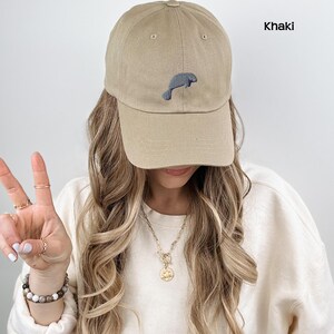 Ocean Wildlife Hat Embroidered Manatee Design Baseball Cap Adjustable Strap Headwear Marine Animal Theme Summer Beach Accessory Casual Style Dad Hat Unstructured Panel Construction Comfortable Daily Wear Perfect Gift Idea Animal Lover