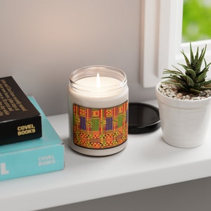 Dg Designs Kente Print Scented Soy Candle, 9oz