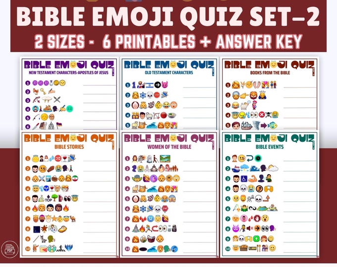 Bible Miracles of Jesus Emoji Game Printable | Bible Miracles of Jesus ...