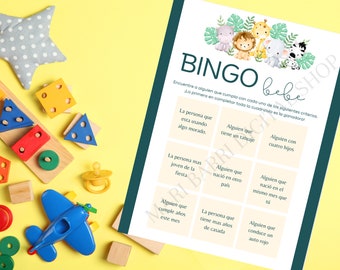 Gioco di Bingo per Baby Shower, Scarica istantanea, Bingo Bebe, Gioco di bingo, gioco di baby shower, gioco per baby shower, Bebe
