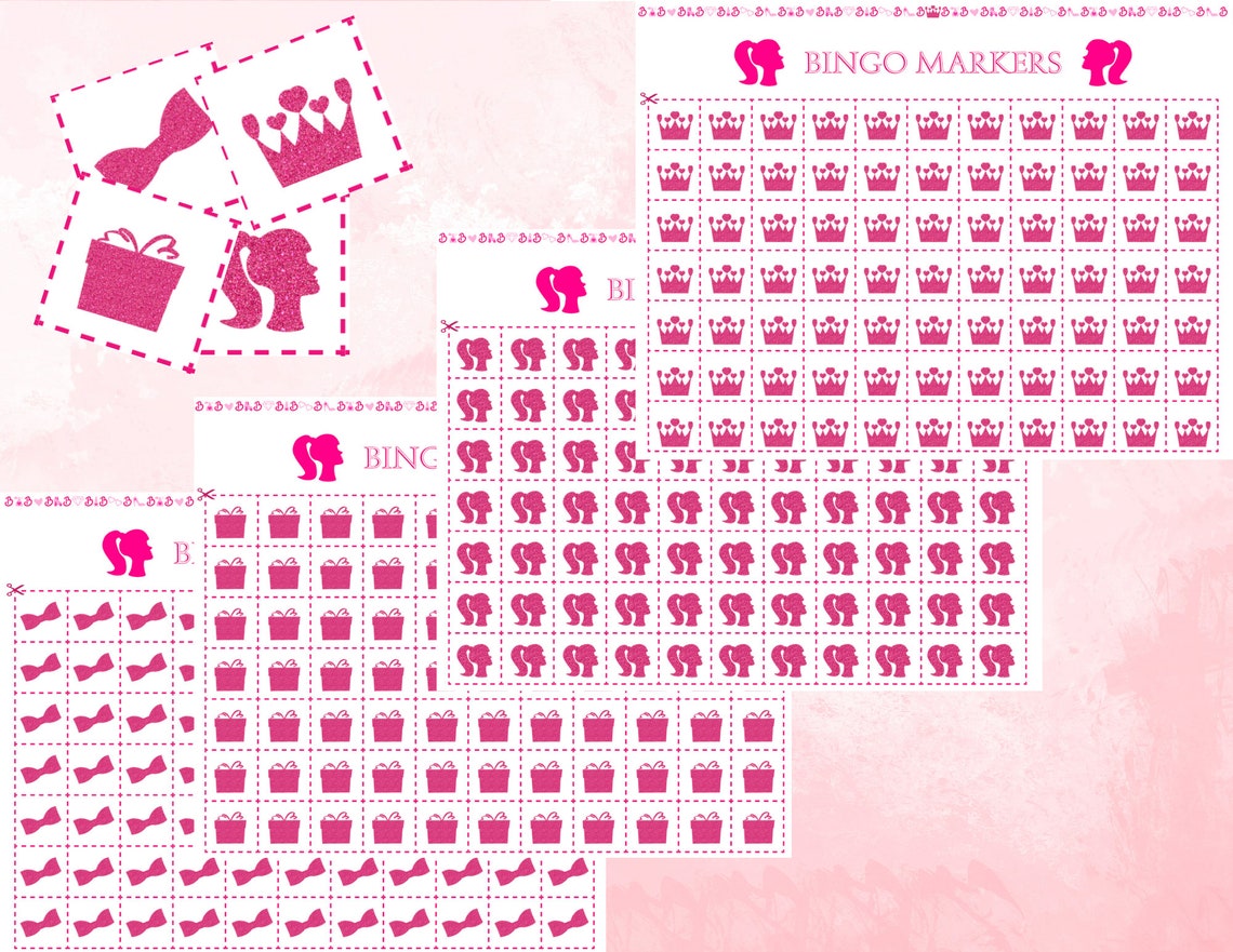 Printable Princess Bingo, Instant Download Bingo Game, Barbie Bingo ...
