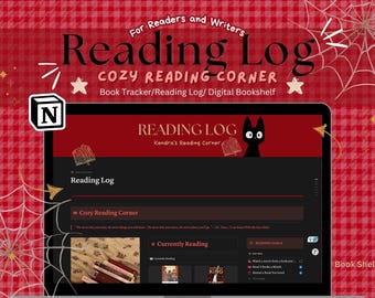 Notion Reading Tracker Template: Book Log & Library (Digital Download)