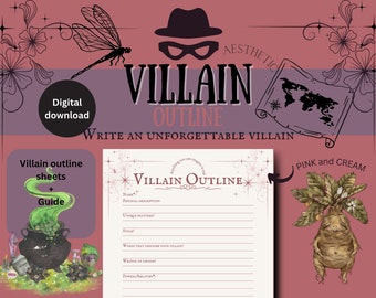 Bösewicht Story Planer Arbeitsblätter: Roman Arbeitsbuch (Digitaler Download)