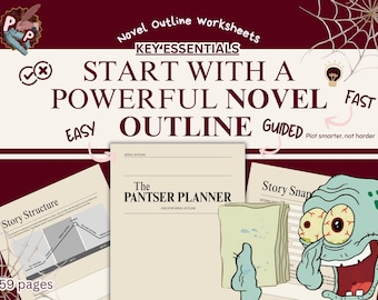 Pantser Planner: Novel Outline Template, Character Profile (PDF)