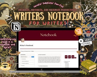 Notion Writer's Notebook Template: Project Workspace (Digital Download)