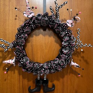 Pink and Black Witches Hat