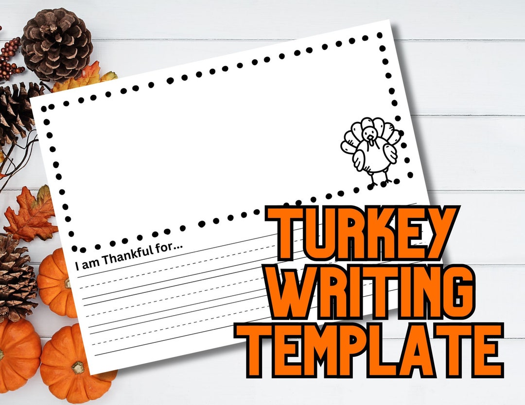 Turkey Writing Template Thanksgiving Writing (Instant Download) Etsy