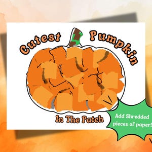 Fall Activity for kids, Pumpkin craft, Easy September craft for daycare, Simple Halloween Craft, Pumpkin coloring page, October Activity