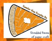 Thanksgiving Craft for kids, Pumpkin pie craft, Turkey day crafts, Shredded pieces of paper craft