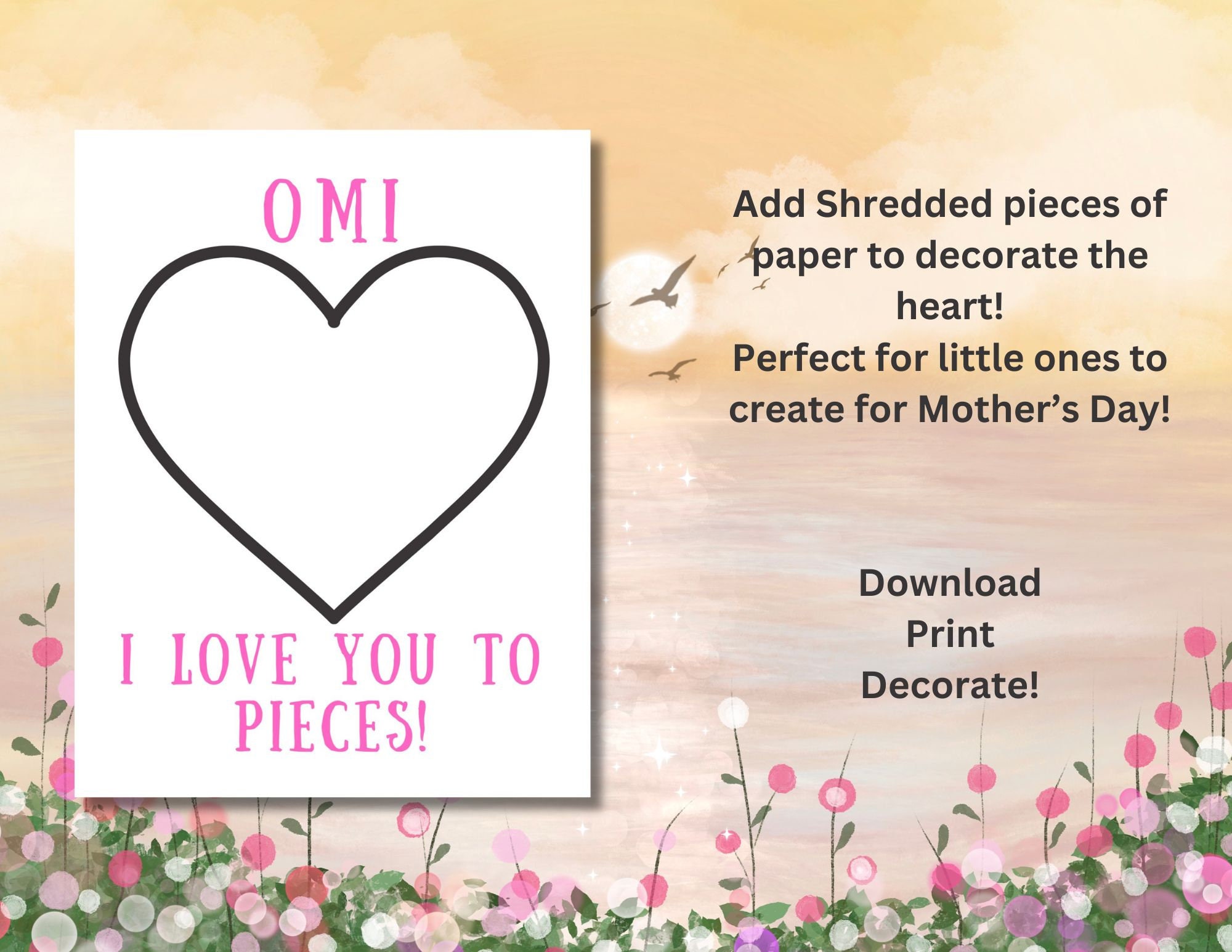 OMI Mothers Day Craft for Kids, Omi Craft for Mother's Day, Simple ...