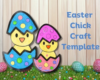 Manualidad de Pascua para niños, Manualidad de pollitos para la primavera, Manualidad fácil de primavera/Pascua para guardería, jardín de infantes y preescolar
