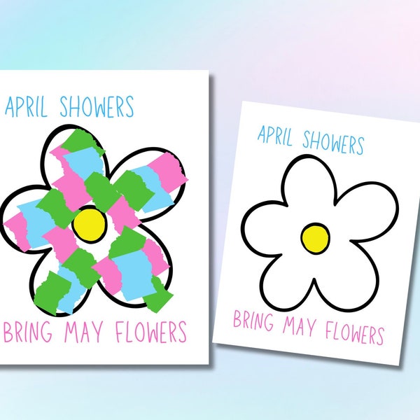 Spring Craft template for kids, Flower craft for daycare, preschool, kindergarten