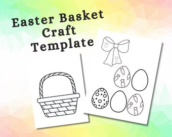 Easter Craft Template, Easter egg coloring page, Easy, Simple Easter craft for daycare, preschool, Kindergarten