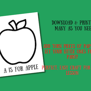 Apple Craft Template for Kids,back to School Craft, Spring Craft for ...