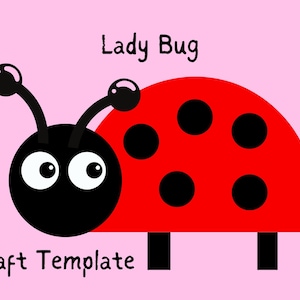 Lady Bug Craft Template Spring Craft for Kids Insect Craft for Lady Bug Craft Template Spring Craft for Kids Insect Craft for