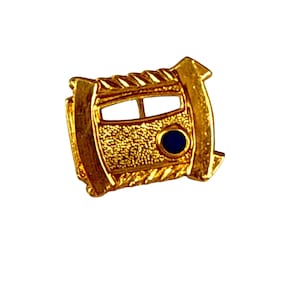 Vintage US Army Artillery Cannon Pin Gold Tone Military Insigny Pin