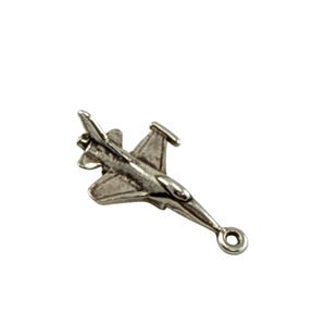 925 Sterling Silver Jet Airplane Charm Pendant for Bracelet or Necklace