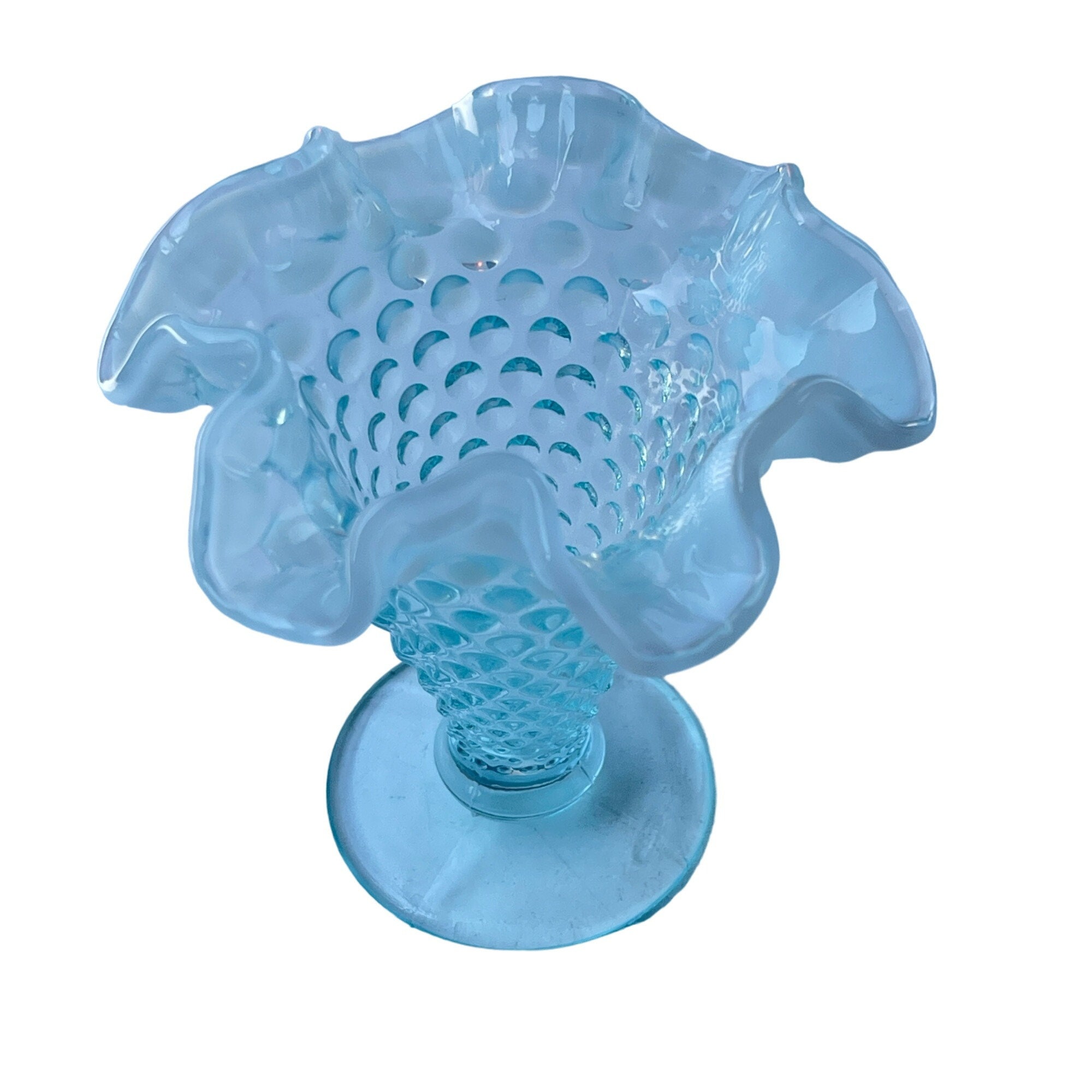 フェントン ヴィンテージ ライトブルー オパールセント ホブネイル