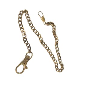 Vintage Bronze Ton Brieftasche Kette mit großem Karabiner-Verschluss & Schlüsselring