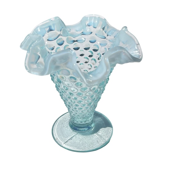 フェントン ヴィンテージ ライトブルー オパールセント ホブネイル