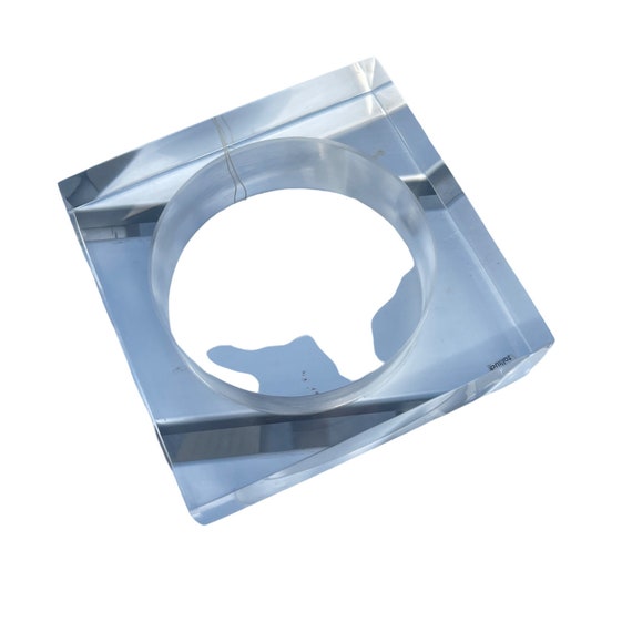 Laurent Guillot Lucite Square Bangle Bracelet Vin… - image 2