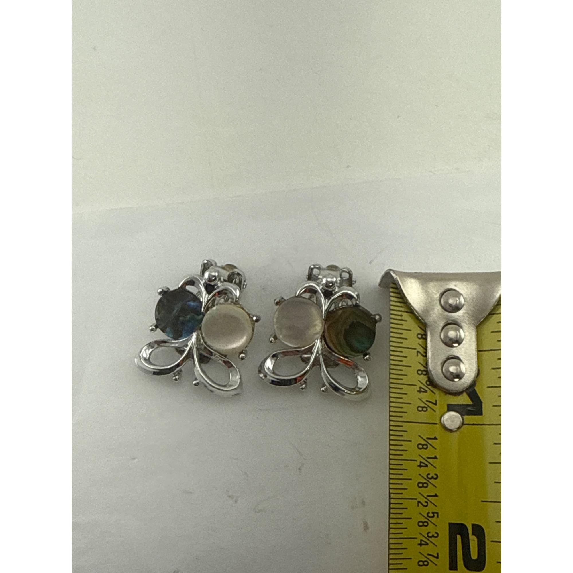 Ensemble Boucles En Argent Alpaga Mexique - Vintage Gardien Et Pointe