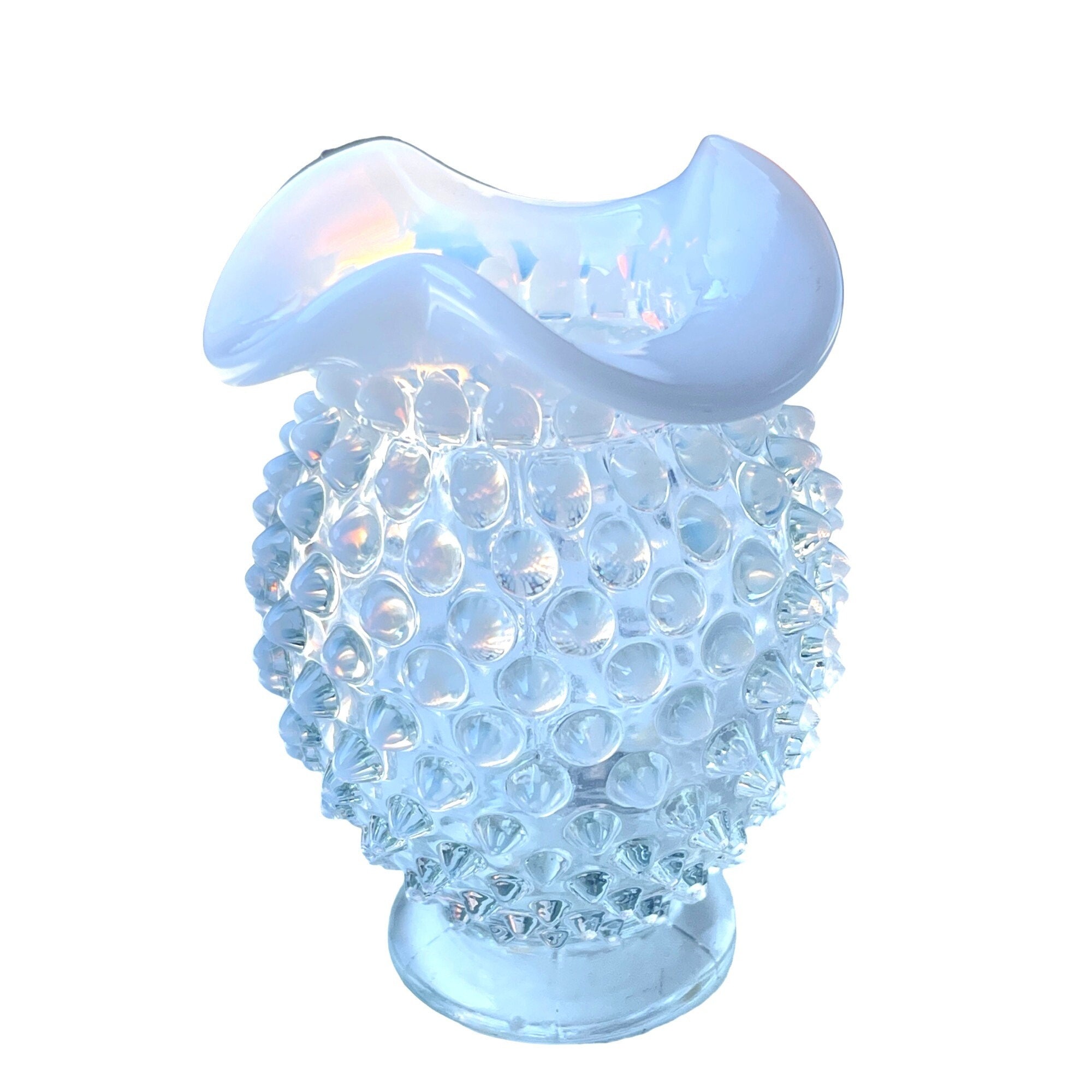 フェントン ヴィンテージ ホワイト ホブネイル オパールセント ミルク