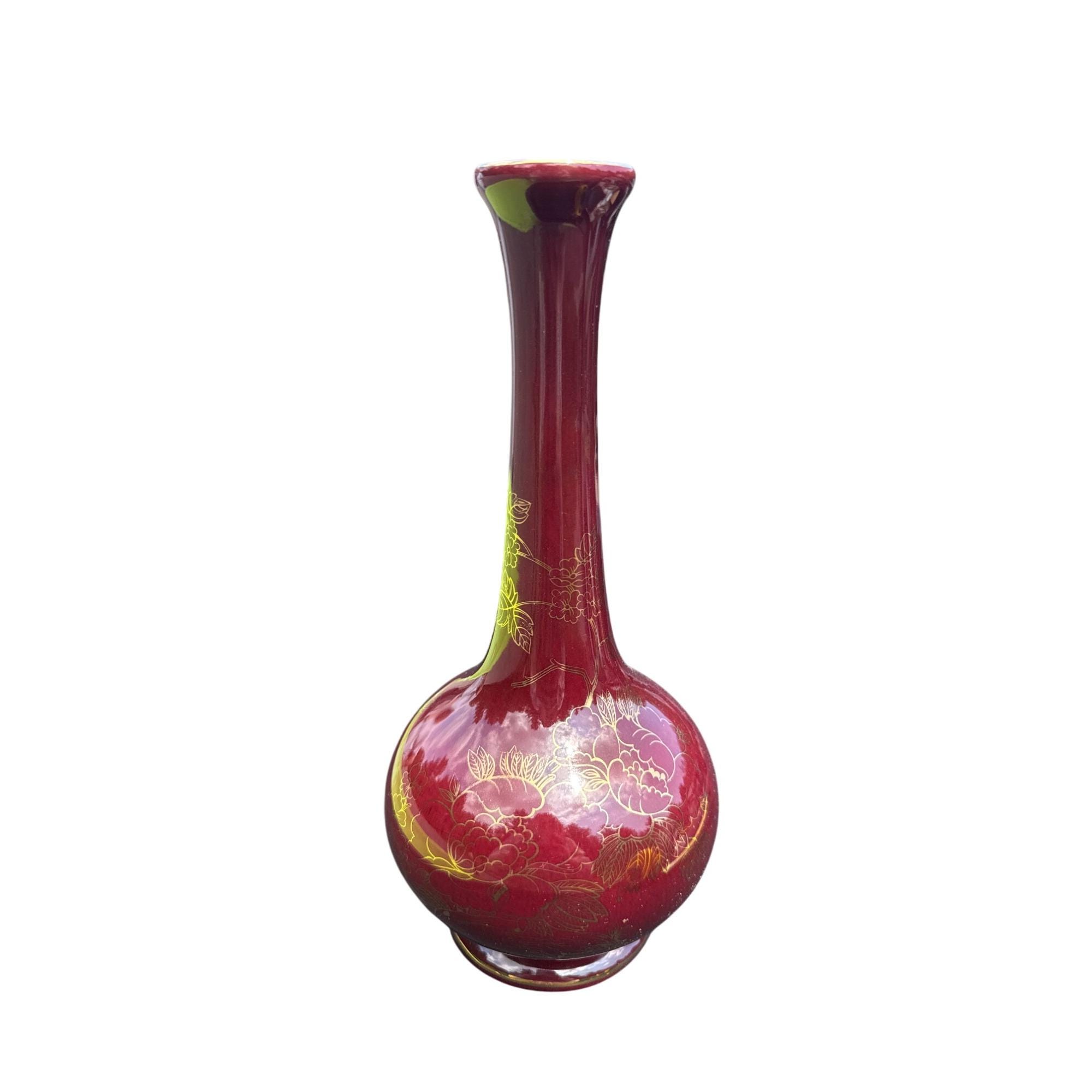 中国美術 赤い 花瓶 高16.5cm(K-YC475) 中国美術 赤い 花瓶 高16.5cm(K-YC475) 【公式通販】