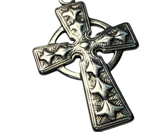 925 Sterling Silver Celtic Cross Pendant Religious Jewelry Charm